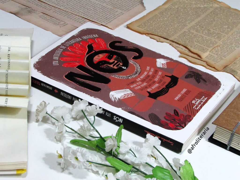 Foto autoral da capa do livro "Nós: uma antologia da literatura indígena", com organização de Marcelo Negro